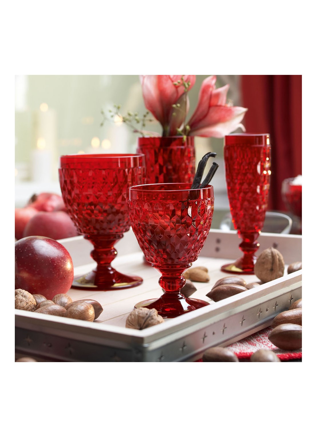 Villeroy & Boch Boston Coloured waterglas 400 ml - detail steenrood
