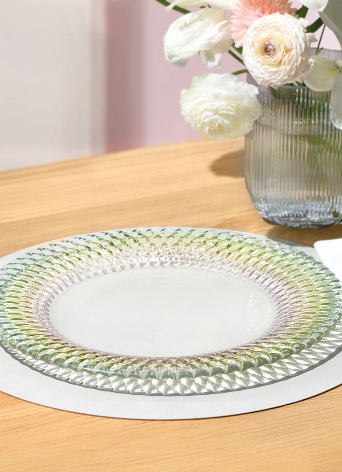 Villeroy & Boch Boston Pearl onderbord 32 cm - voorkant 3 groen