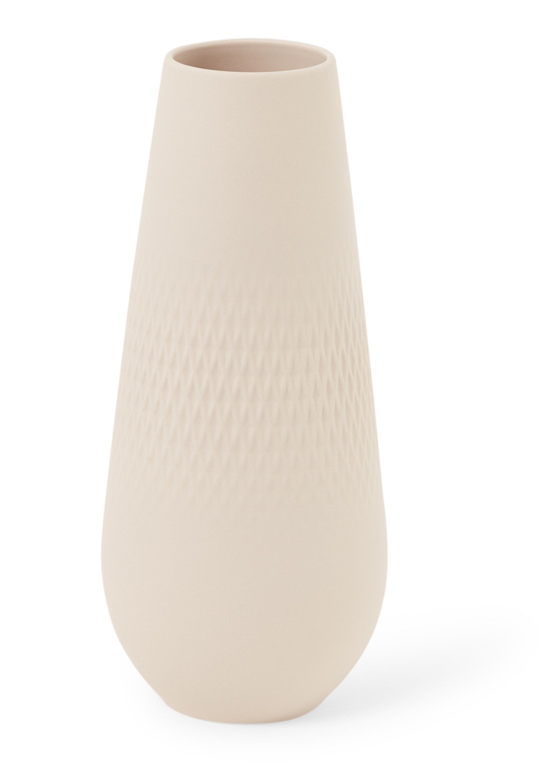 Villeroy & Boch Carre vaas 26 cm - voorkant 2 beige