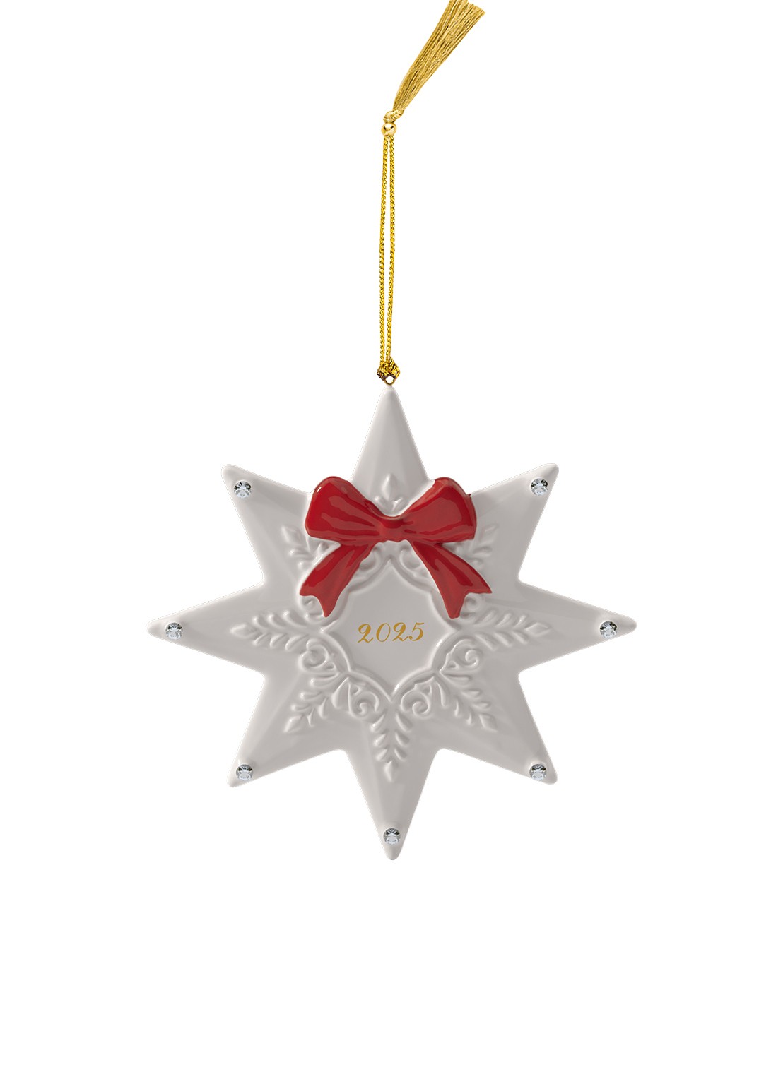 Villeroy & Boch Christmas Classics kersthanger 11,3 cm - voorkant 3 gebroken wit