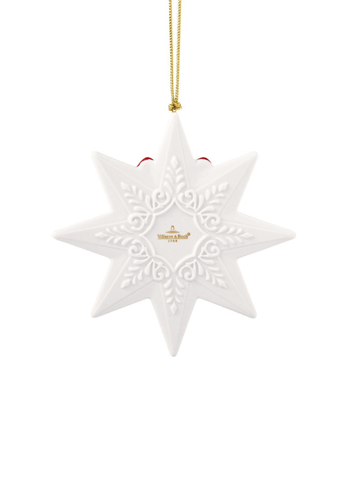 Villeroy & Boch Christmas Classics kersthanger 11,3 cm - voorkant 4 gebroken wit