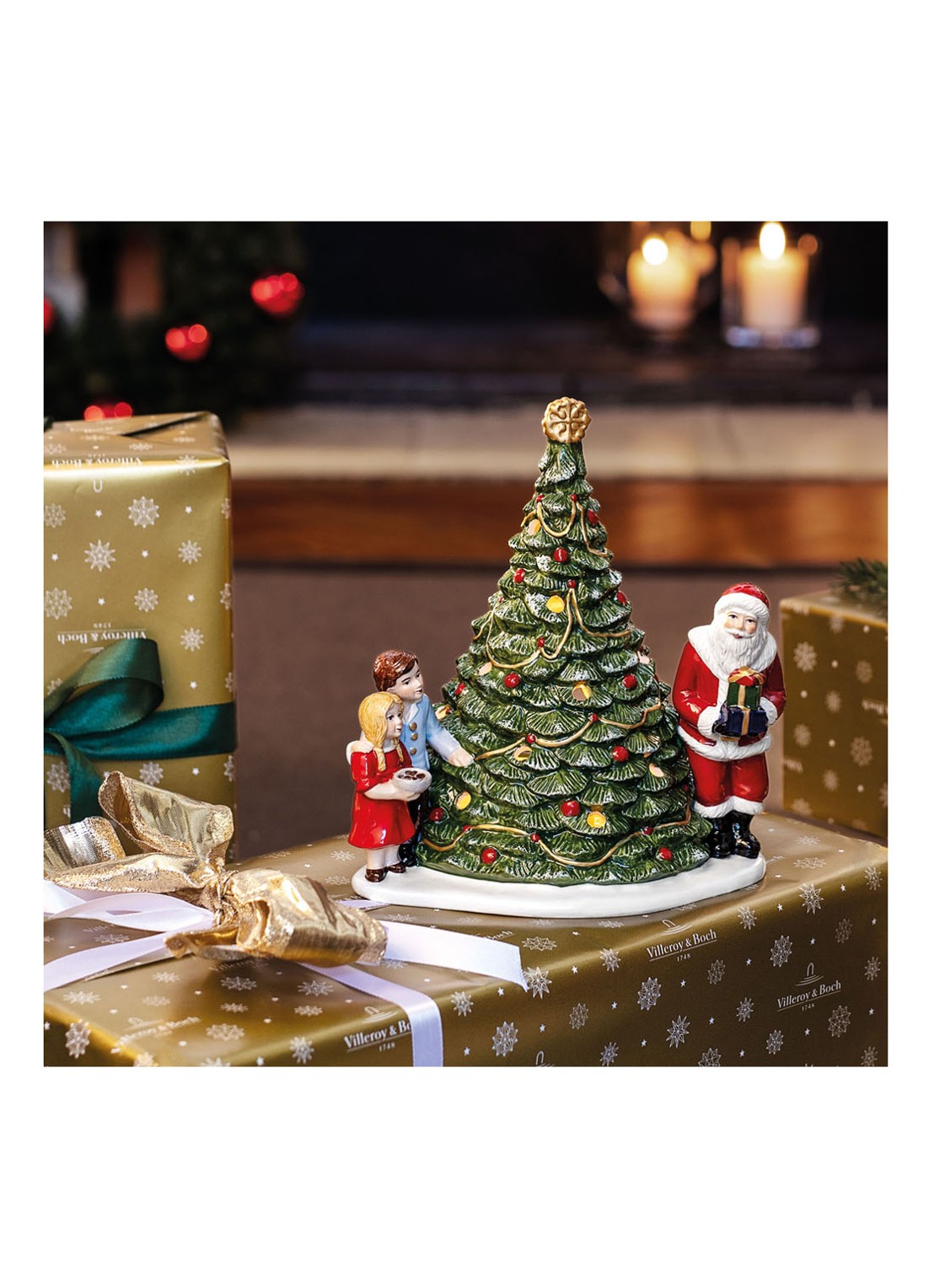 Villeroy & Boch Christmas Toy's waxinelichthouder 23 cm - detail 3 groen
