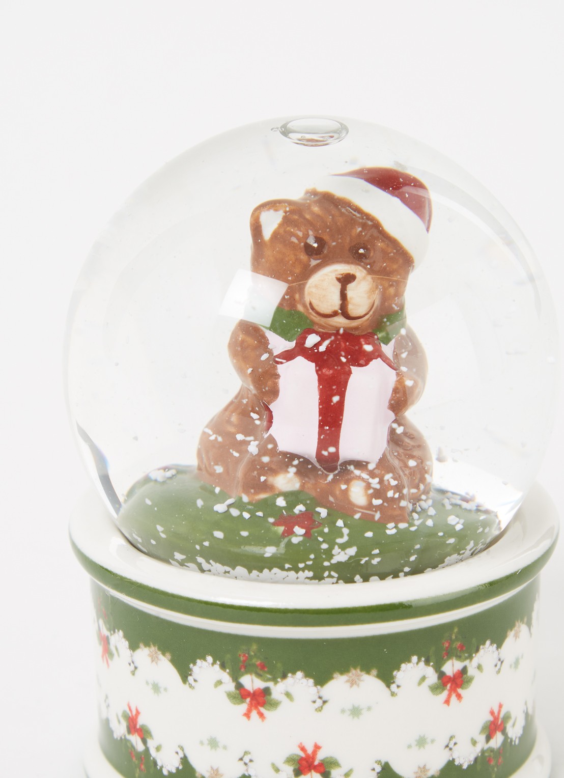 Villeroy & Boch Christmas Toys sneeuwbol 9 cm - detail donkergroen
