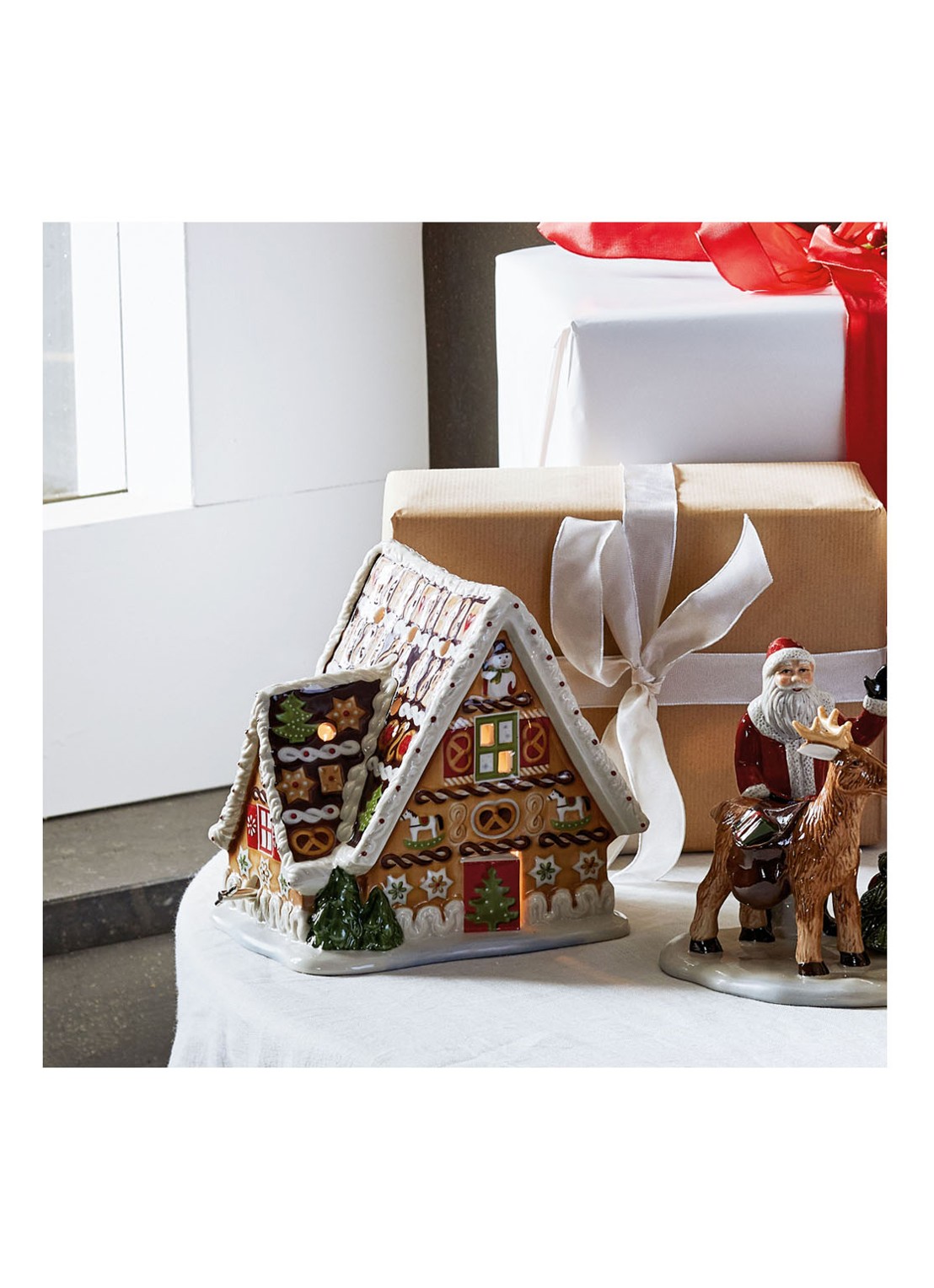 Villeroy & Boch Christmas Toys speeldoos en waxinelichthouder 16,5 cm - detail multicolor