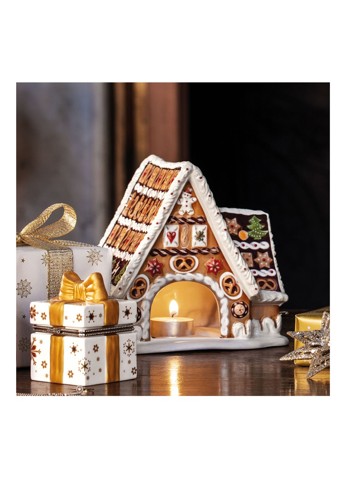 Villeroy & Boch Christmas Toys speeldoos en waxinelichthouder 16,5 cm - detail 2 multicolor
