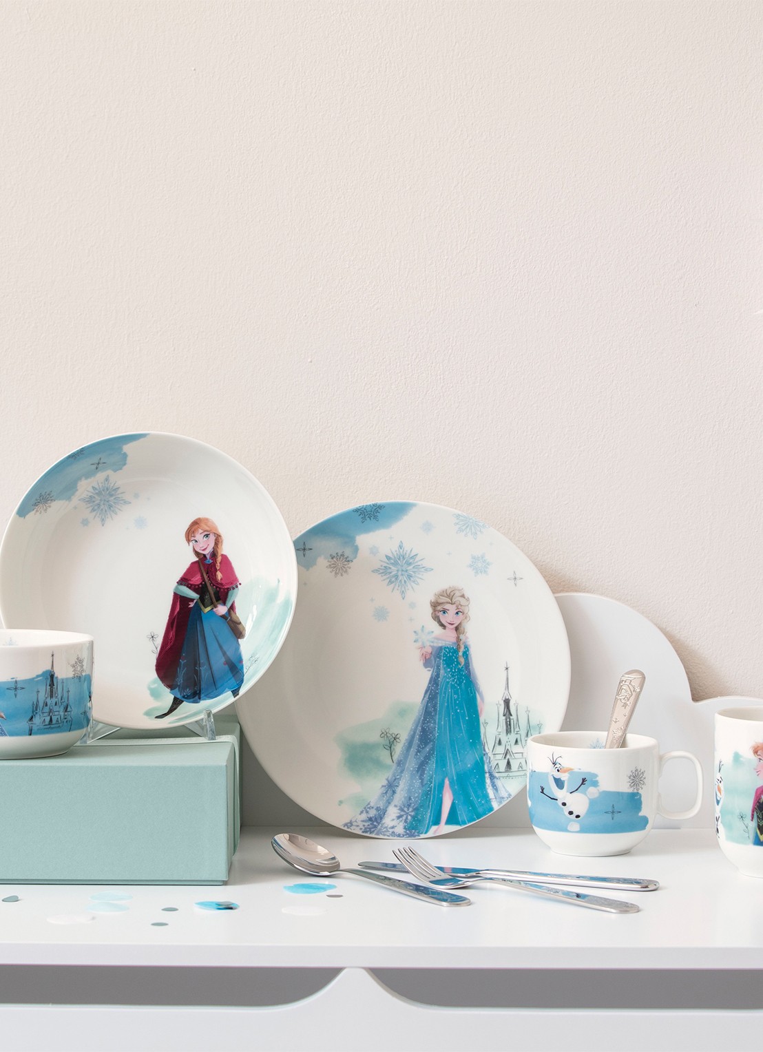Villeroy & Boch Disney Frozen diep kinderbord 18,5 cm - achterkant 3 blauw