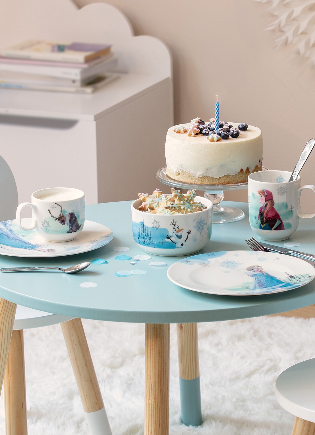 Villeroy & Boch Disney Frozen kinderbeker - detail 2 blauw
