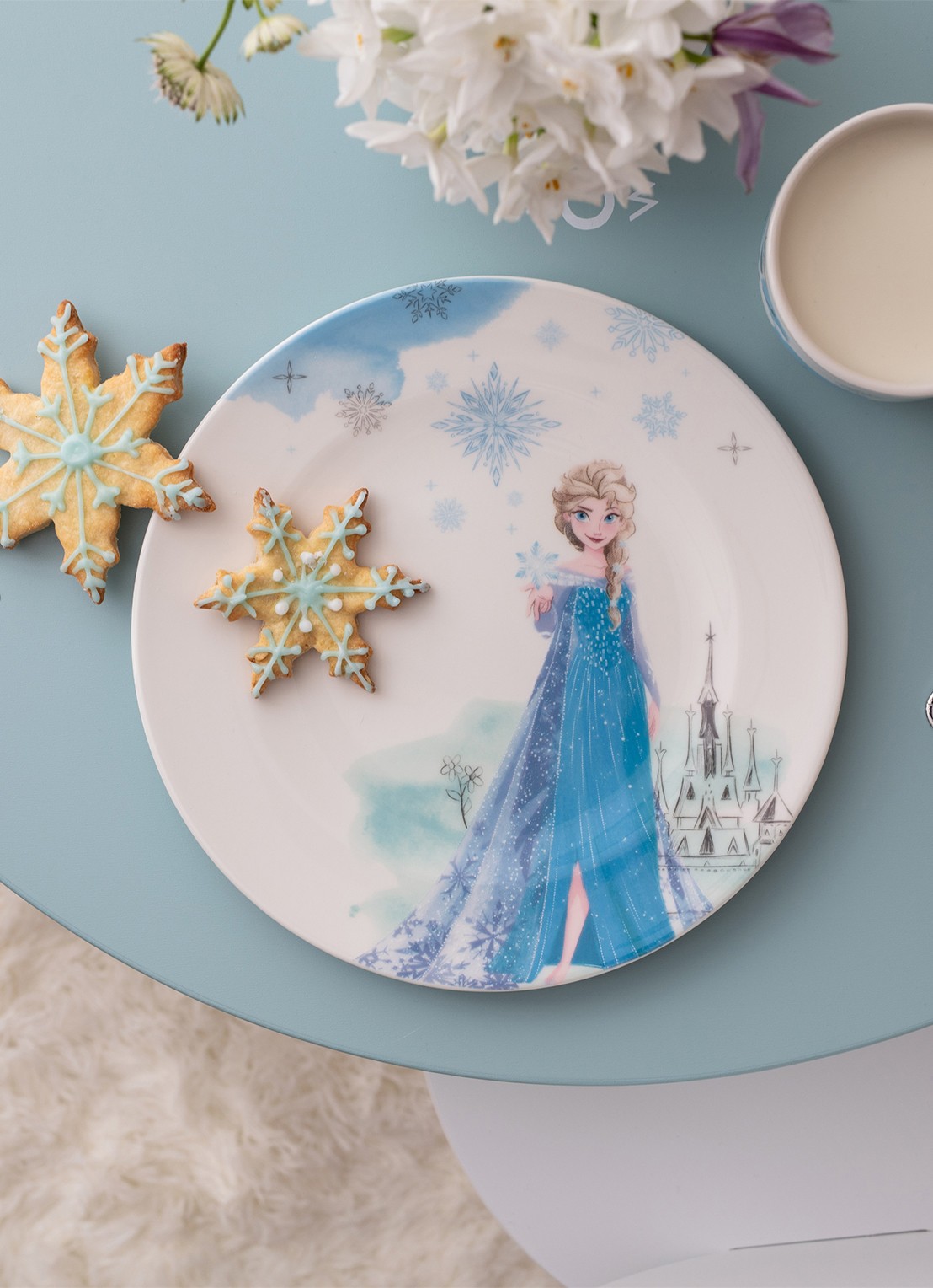 Villeroy & Boch Disney Frozen kinderbord 21,5 cm - voorkant 2 blauw