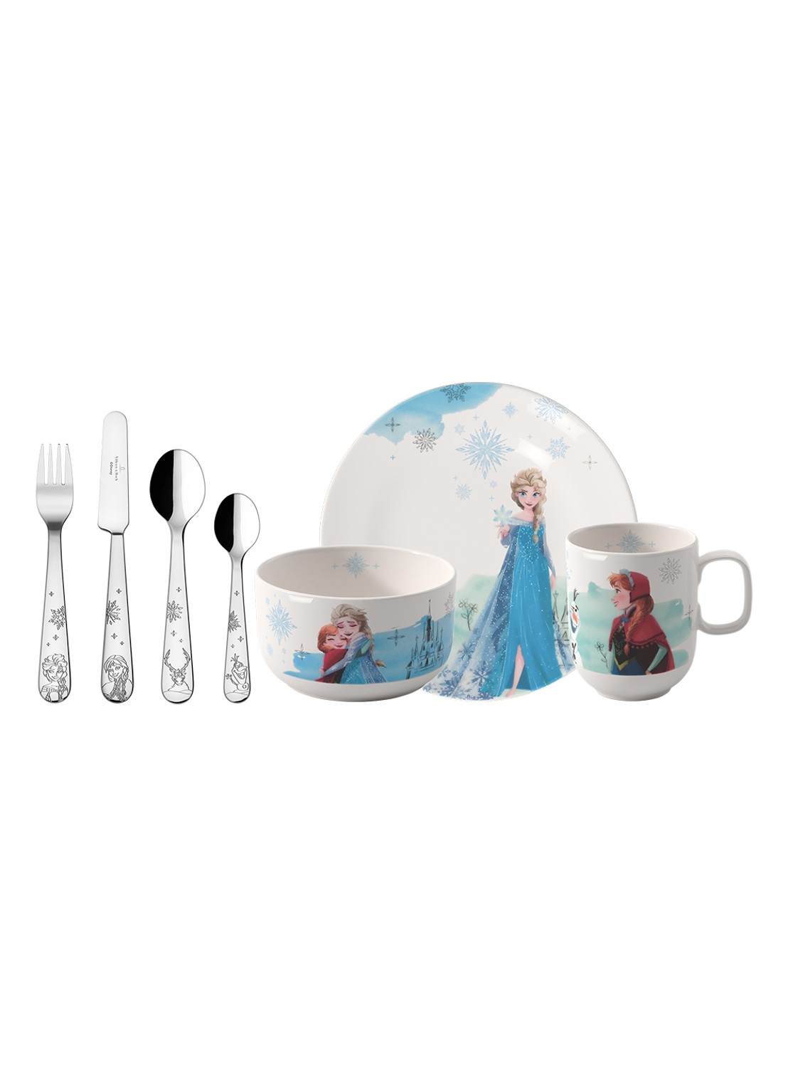 Villeroy & Boch Disney Frozen kinderserviesset 7-delig - voorkant blauw