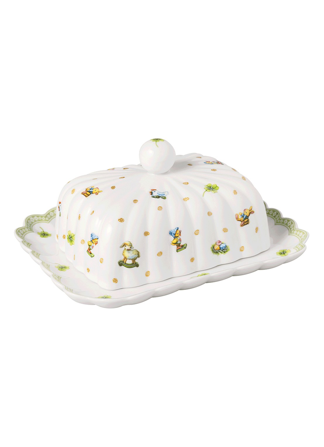 Villeroy & Boch Easter Delight botervloot - voorkant gebroken wit