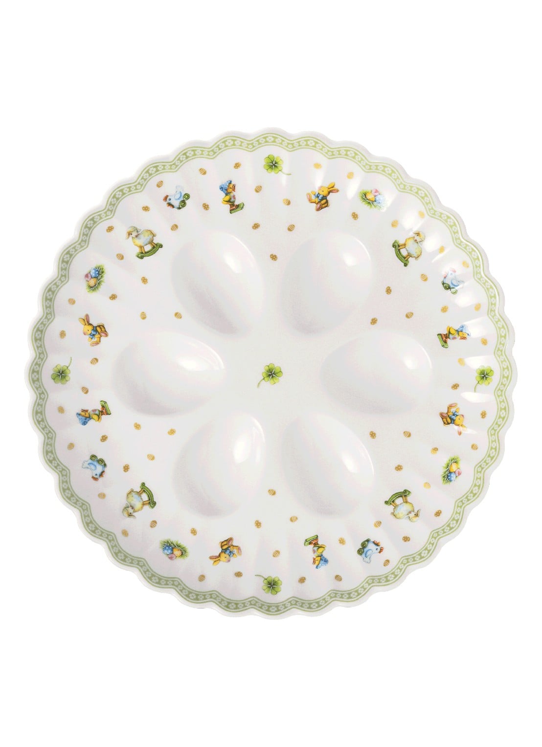 Villeroy & Boch Easter Delight eierbord 24 cm - voorkant 2 gebroken wit