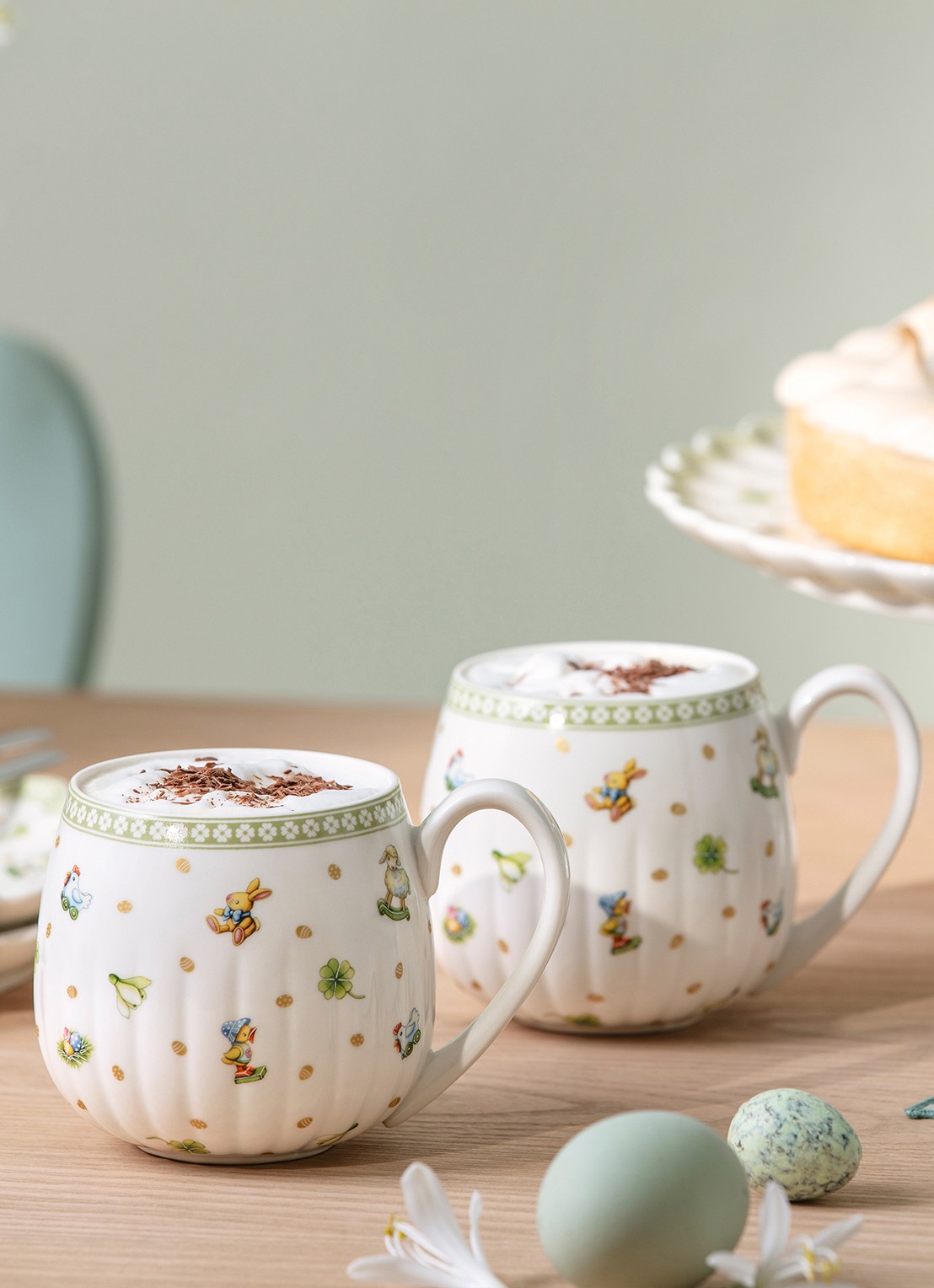 Villeroy & Boch Easter Delight mok set van 2 - voorkant 2 gebroken wit
