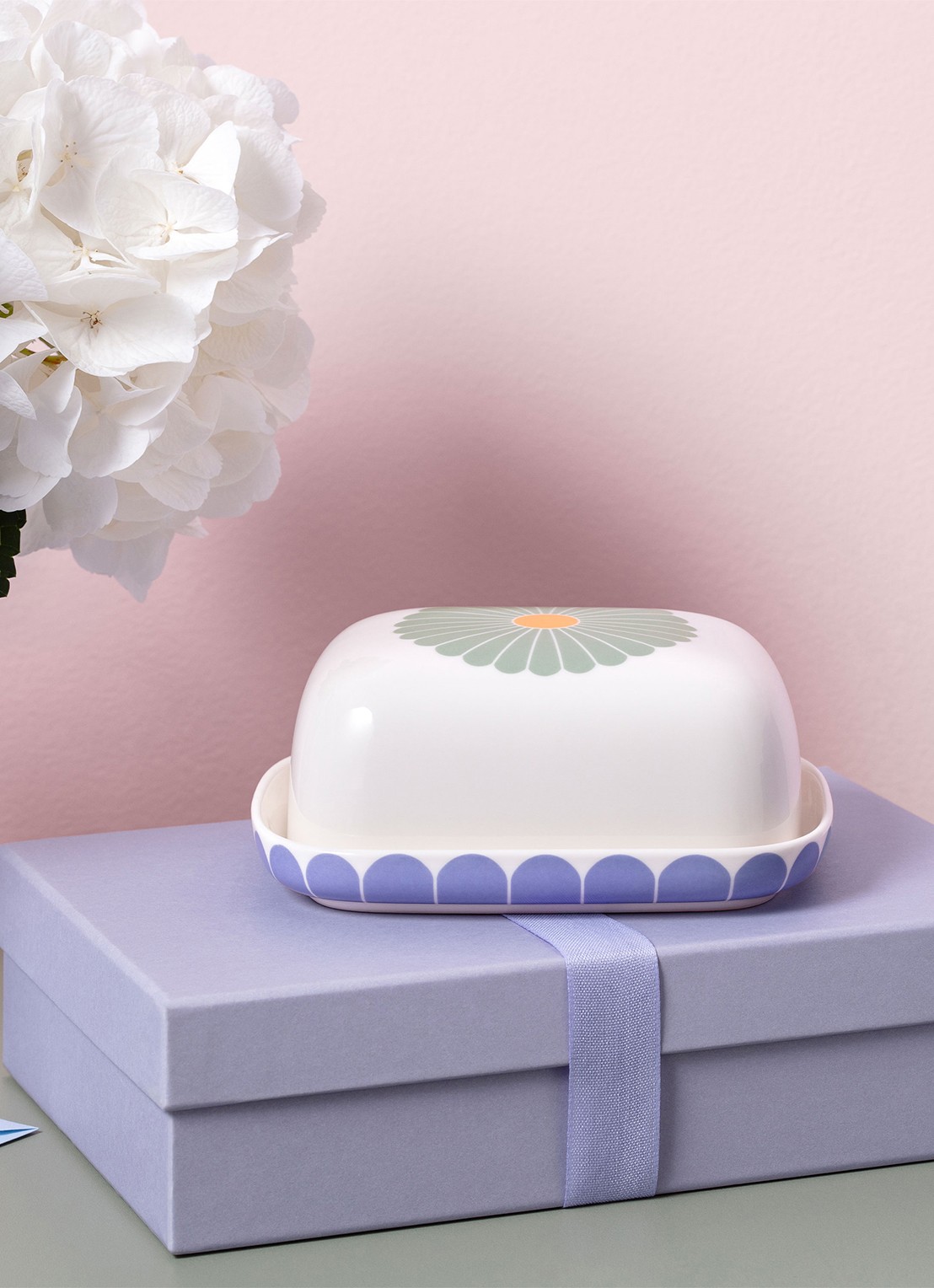Villeroy & Boch Fleur botervloot 15 cm - achterkant 3 wit