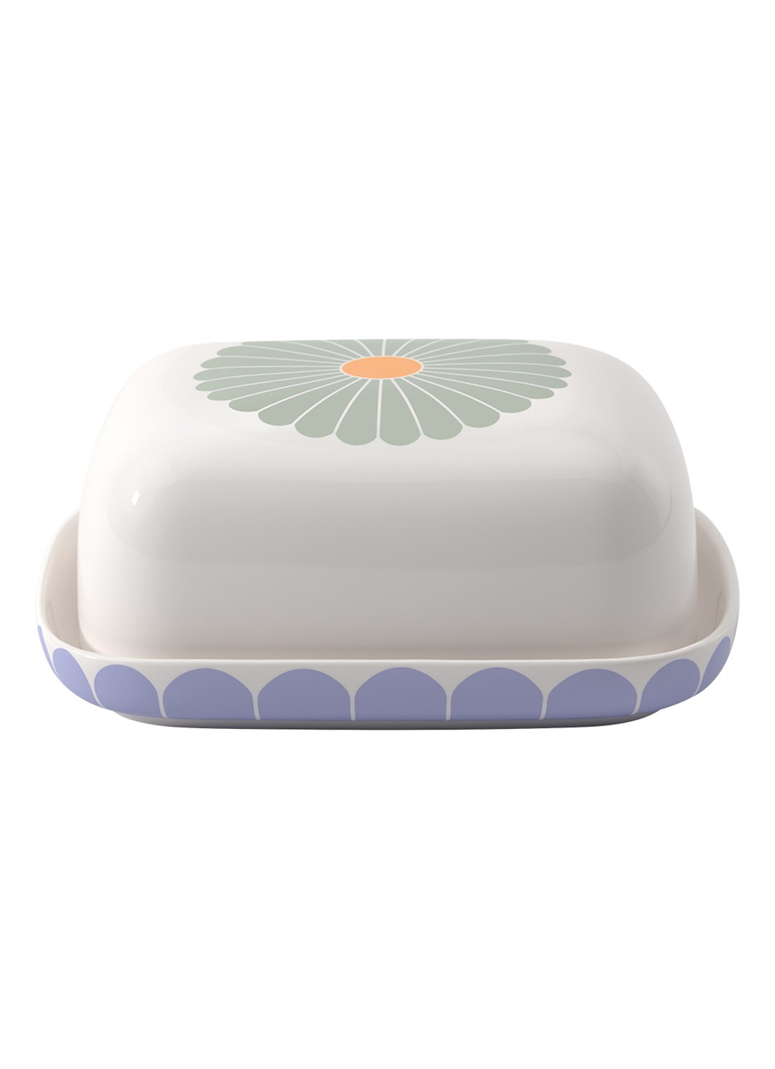 Villeroy & Boch Fleur botervloot 15 cm - voorkant wit