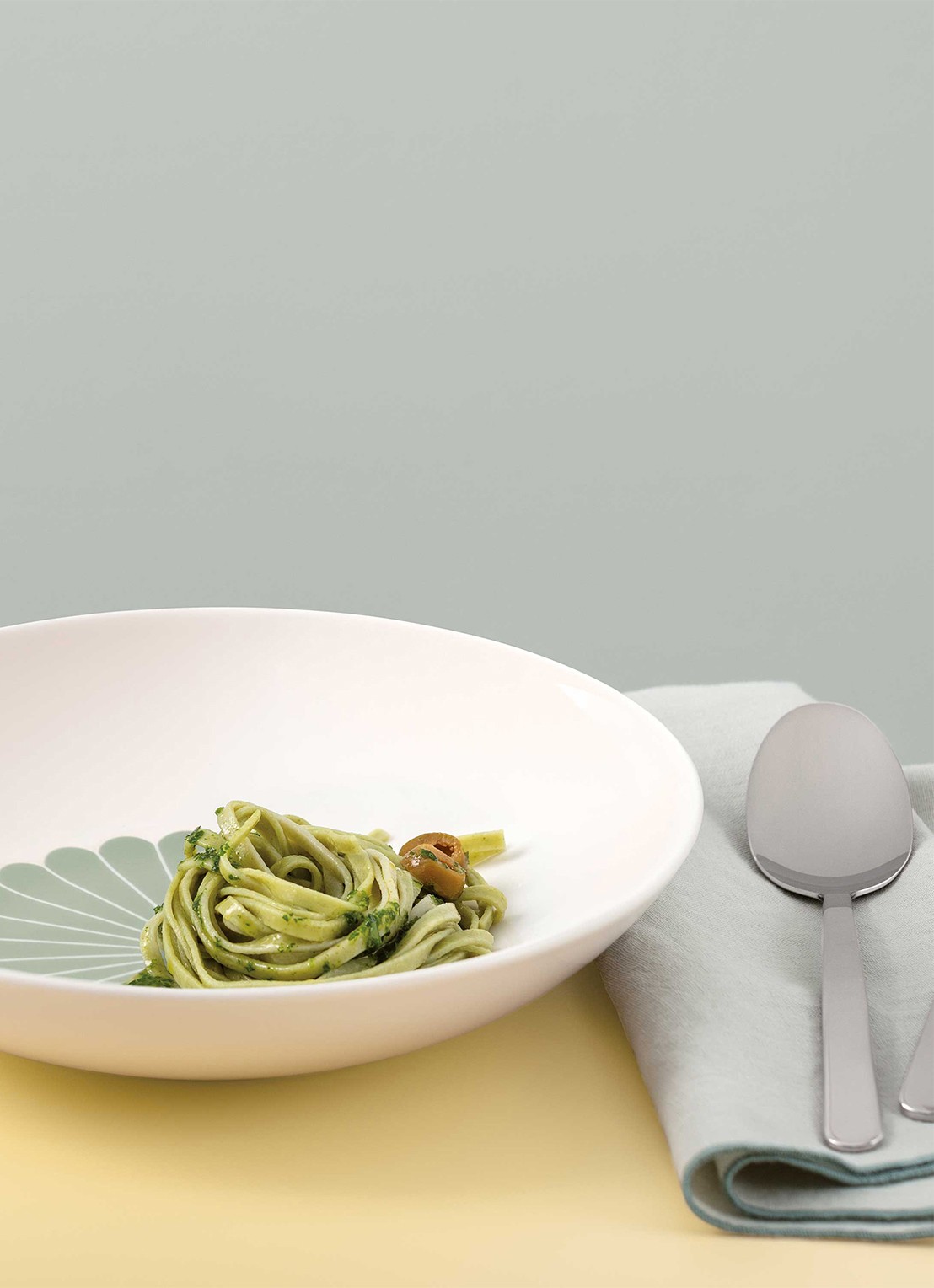 Villeroy & Boch Fleur diep bord 24 cm - detail 3 lindegroen