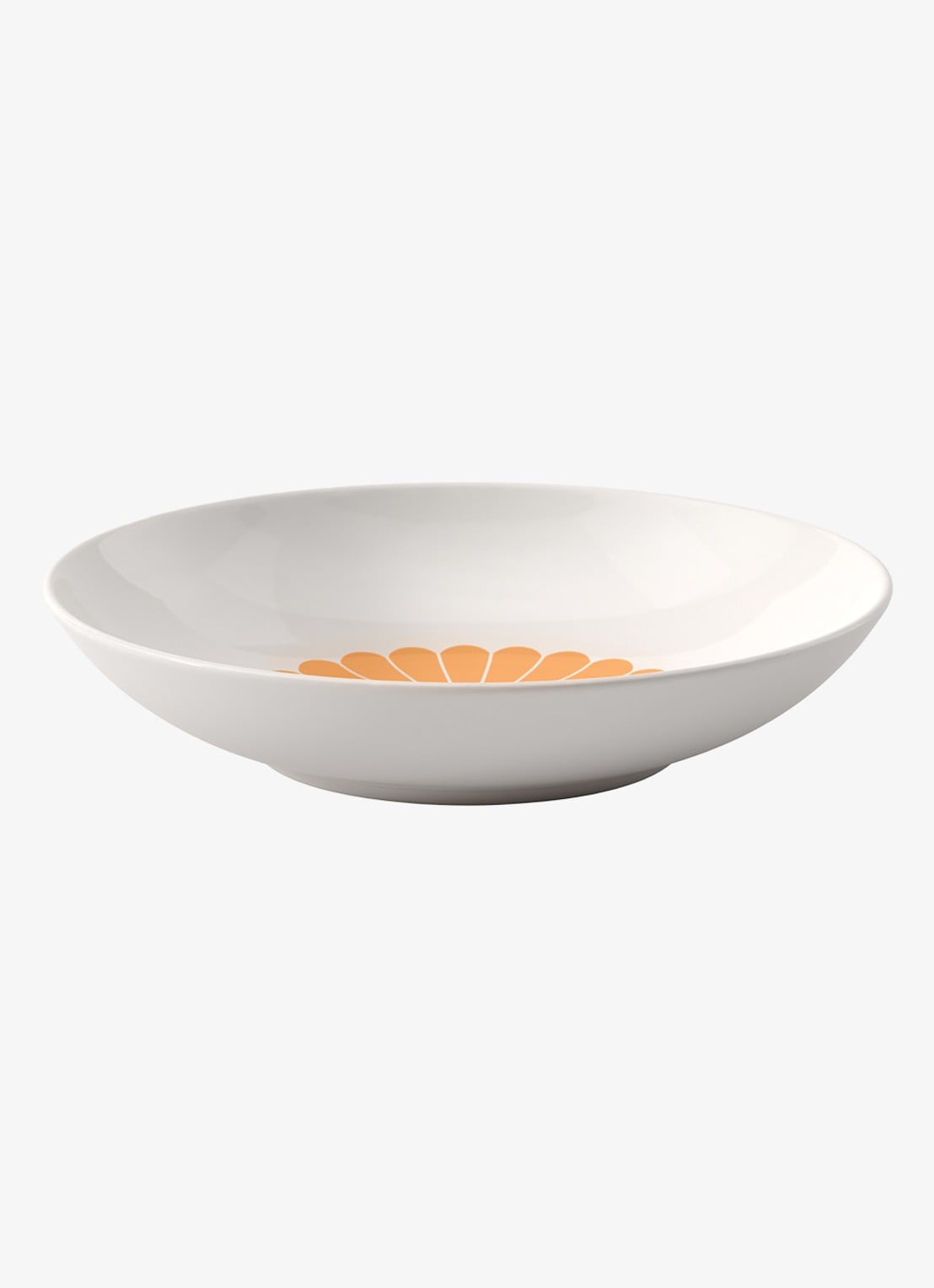 Villeroy & Boch Fleur diep bord 24 cm - voorkant oranje