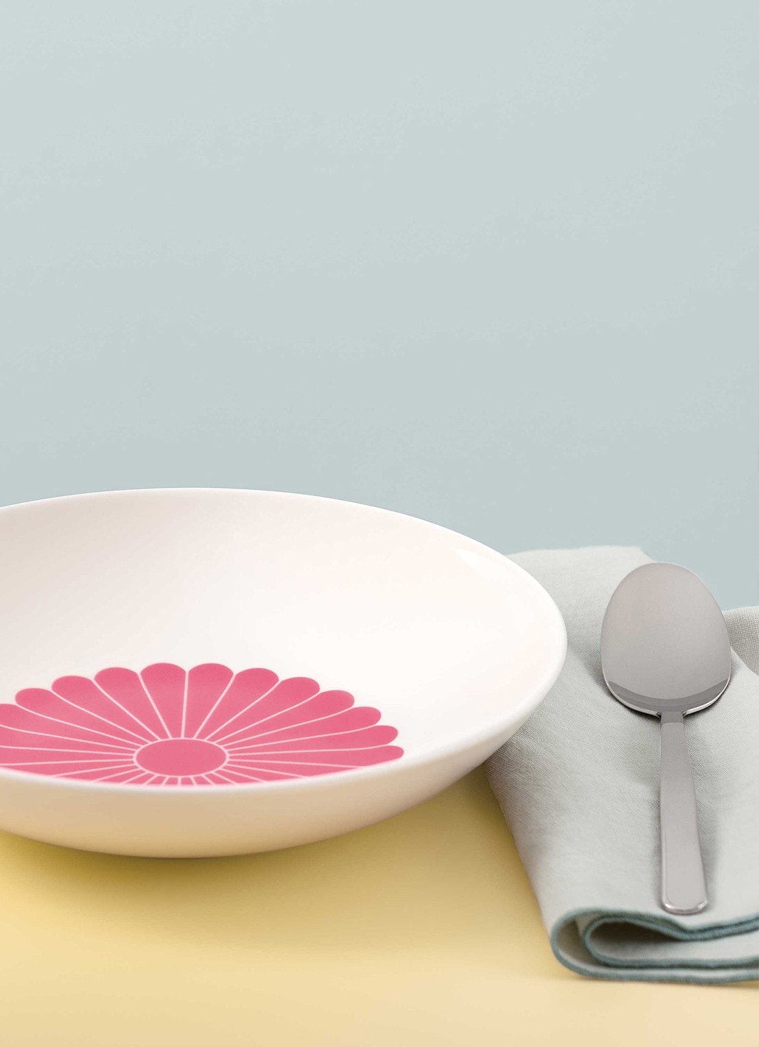 Villeroy & Boch Fleur diep bord 24 cm - voorkant 3 roze