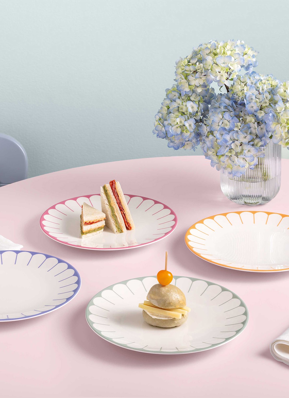Villeroy & Boch Fleur dinerbord 27 cm - detail lindegroen