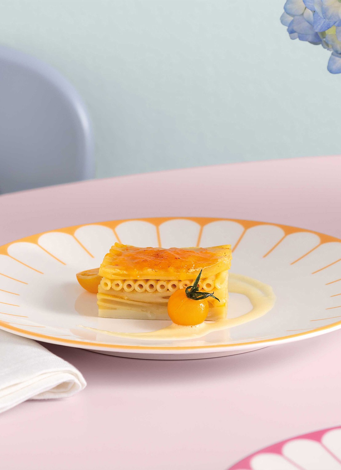 Villeroy & Boch Fleur dinerbord 27 cm - voorkant 3 oranje
