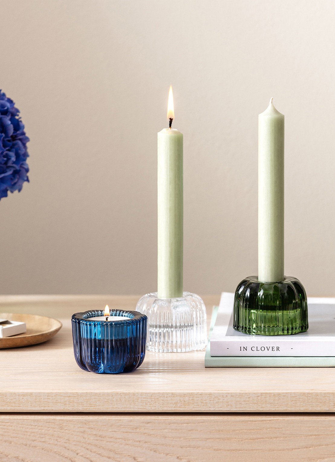 Villeroy & Boch Fleur kandelaar 4,5 cm 2-in-1 - voorkant 2 lichtgrijs