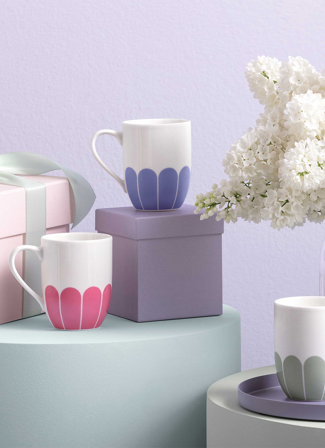 Villeroy & Boch Fleur kopje 29 cl - voorkant 3 roze