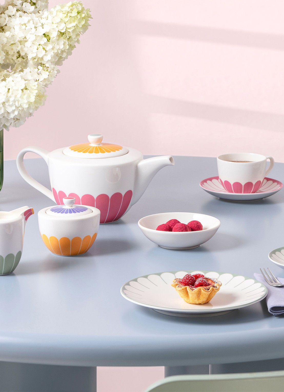 Villeroy & Boch Fleur melkkannetje - achterkant 3 wit