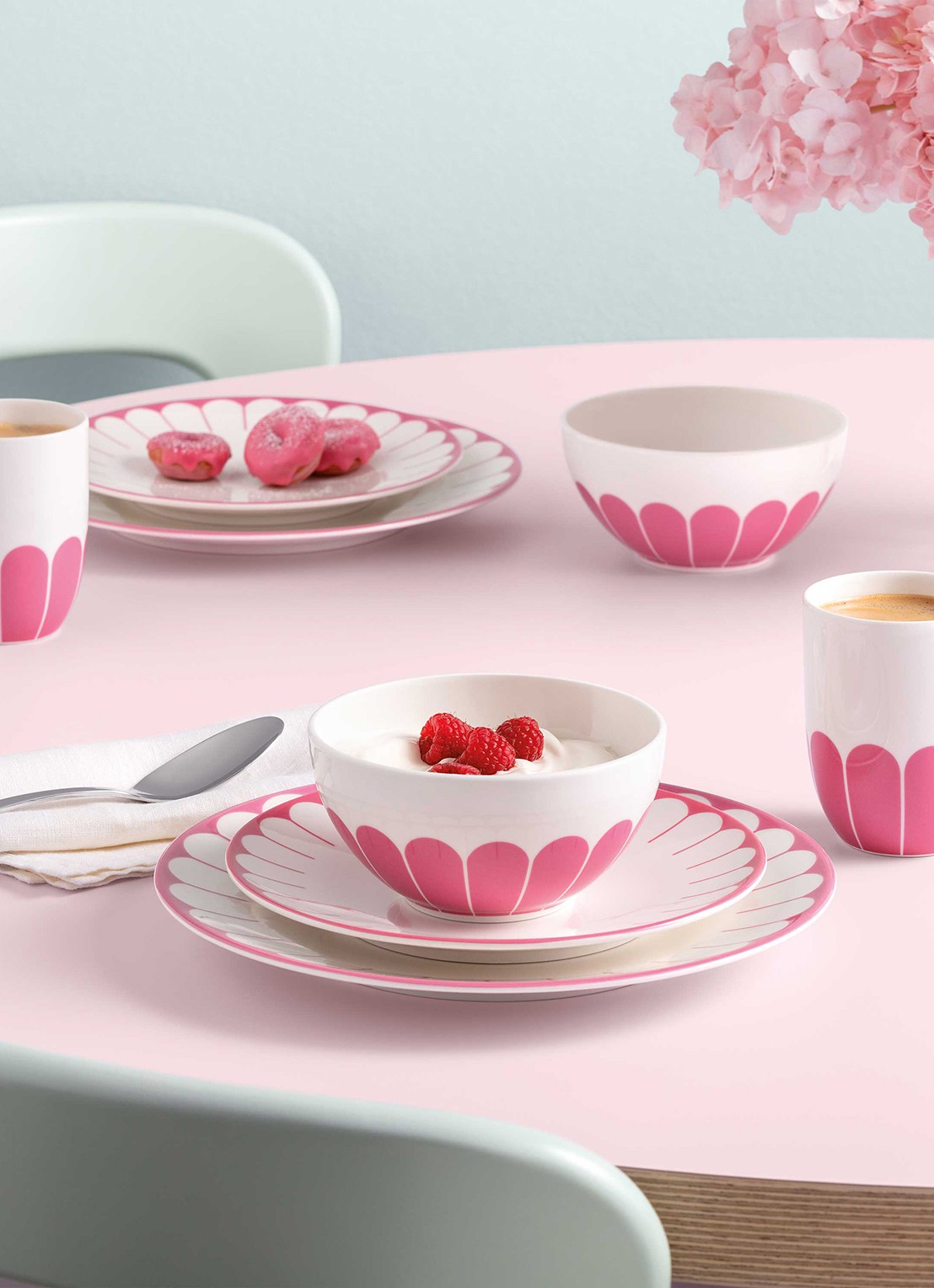 Villeroy & Boch Fleur ontbijtbord 21 cm - detail 3 roze