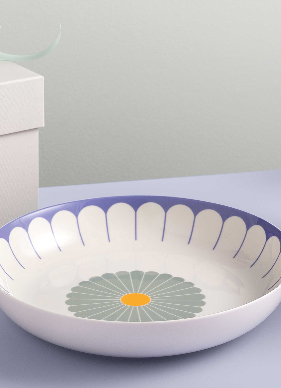 Villeroy & Boch Fleur salade- serveerschaal 38 cm - voorkant 3 multicolor