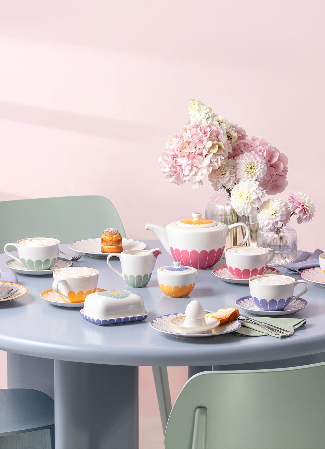 Villeroy & Boch Fleur schotel 17,5 cm - detail geel
