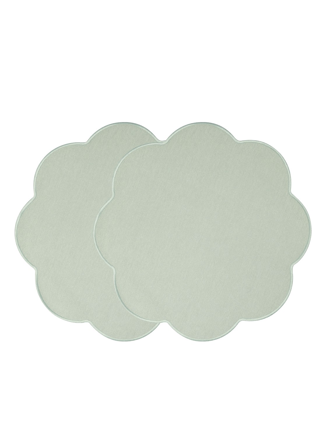 Villeroy & Boch Fleur servetten 40 x 40 cm set van 2 - voorkant 2 groen
