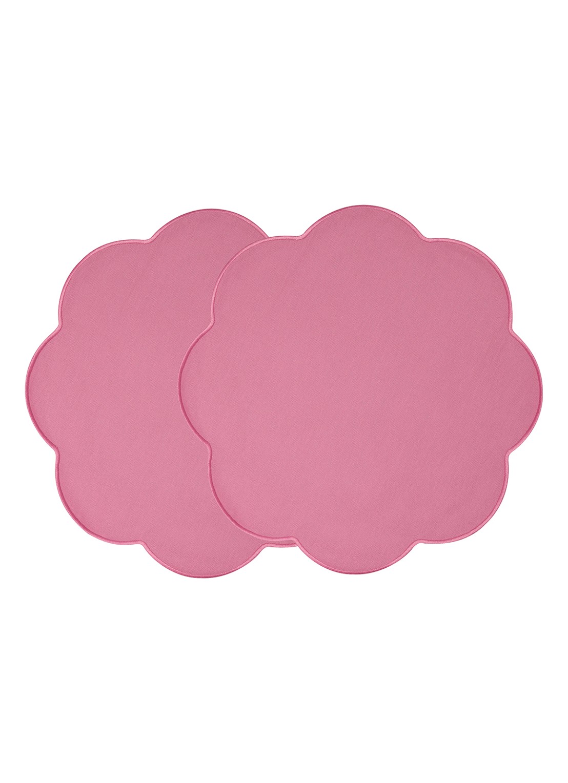 Villeroy & Boch Fleur servetten 40 x 40 cm set van 2 - voorkant 2 roze