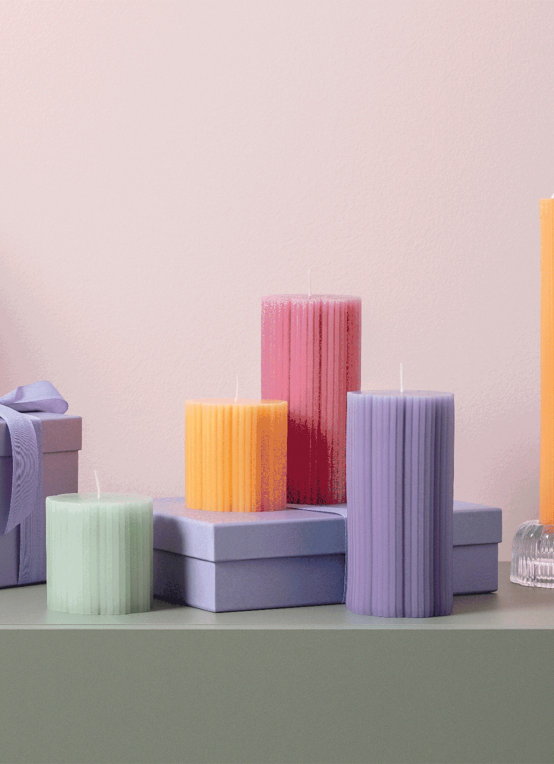 Villeroy & Boch Fleur stompkaars - achterkant 3 geel