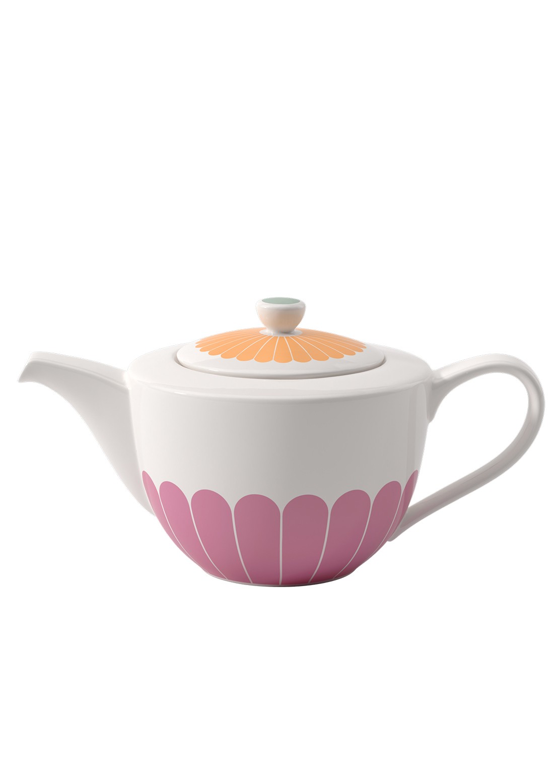 Villeroy & Boch Fleur theepot  - voorkant donkerroze