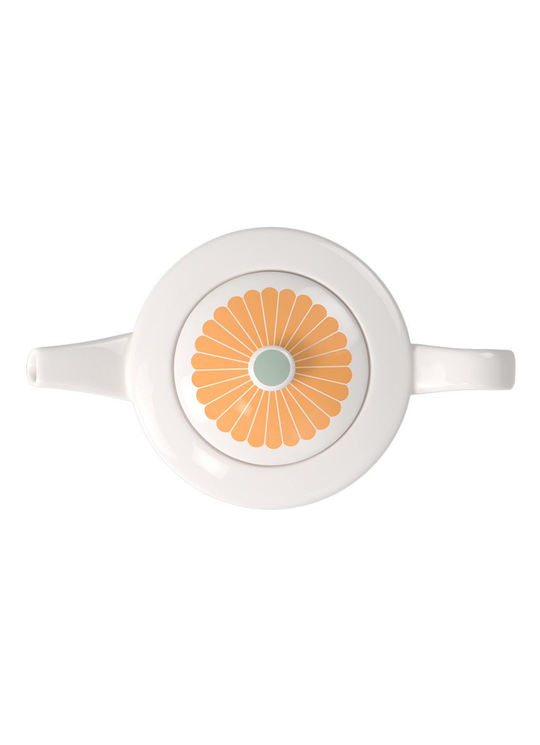 Villeroy & Boch Fleur theepot  - voorkant 2 donkerroze