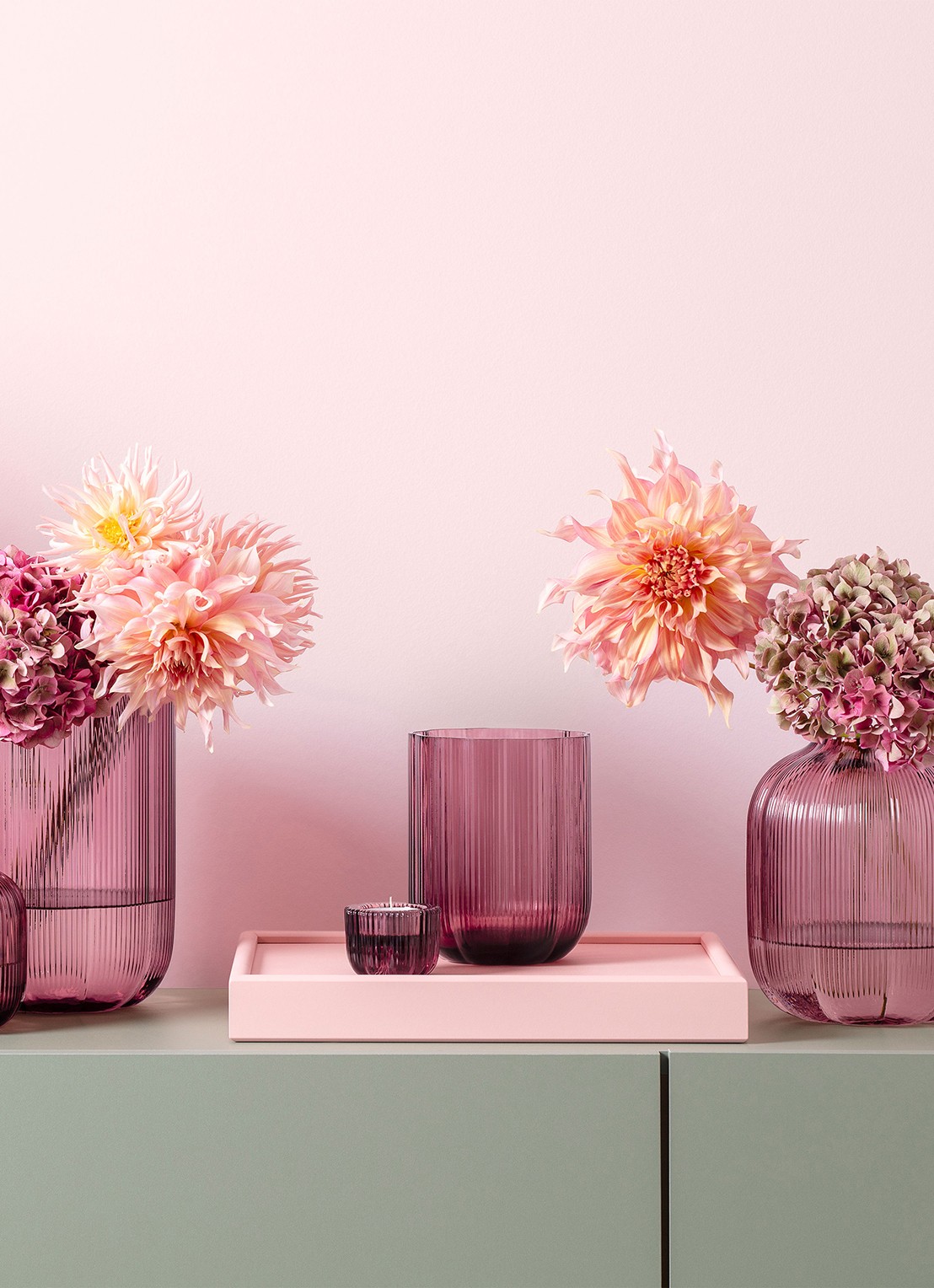 Villeroy & Boch Fleur vaas 11 cm - achterkant 3 roze