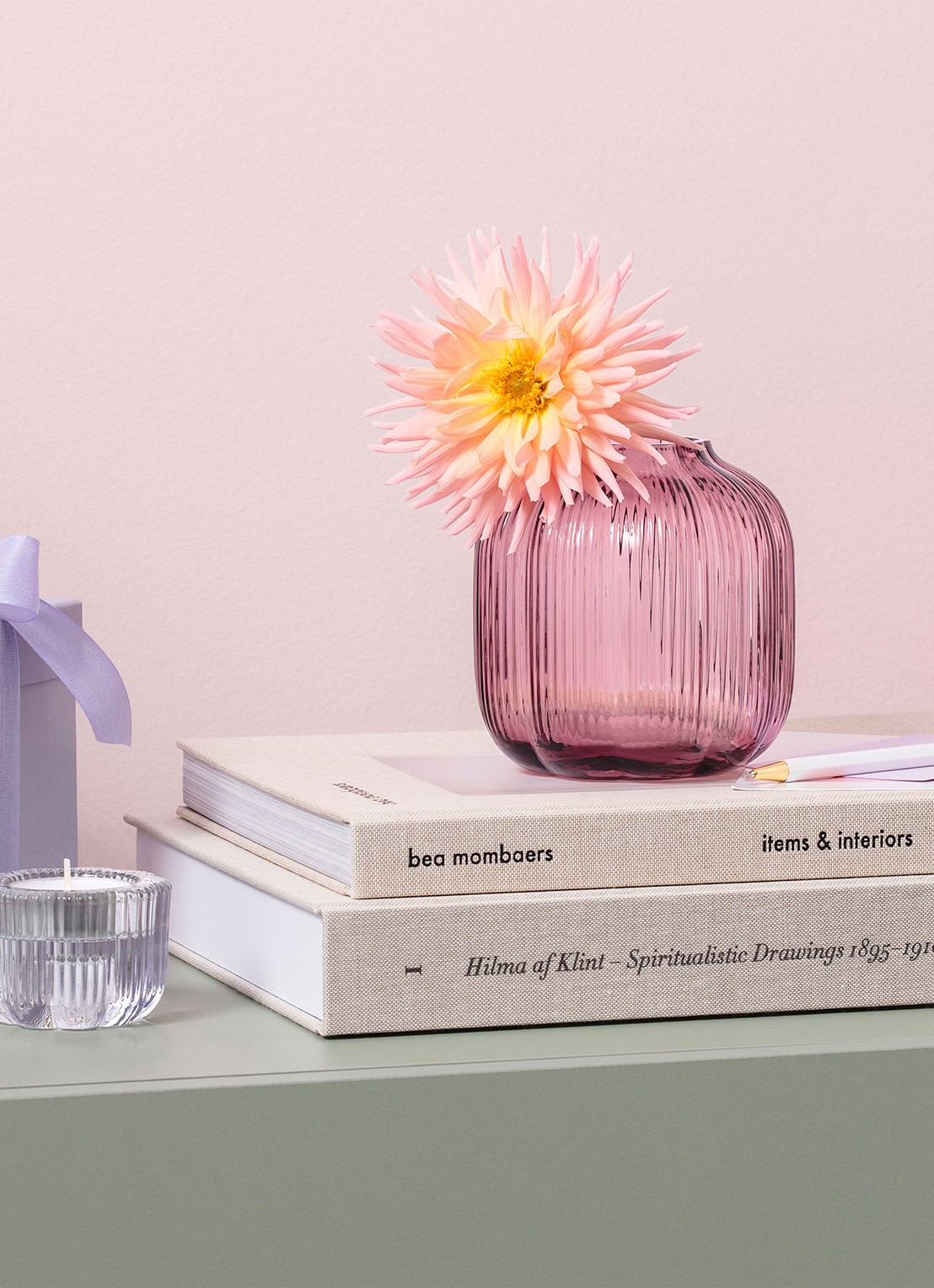 Villeroy & Boch Fleur vaas 11 cm - voorkant 2 roze