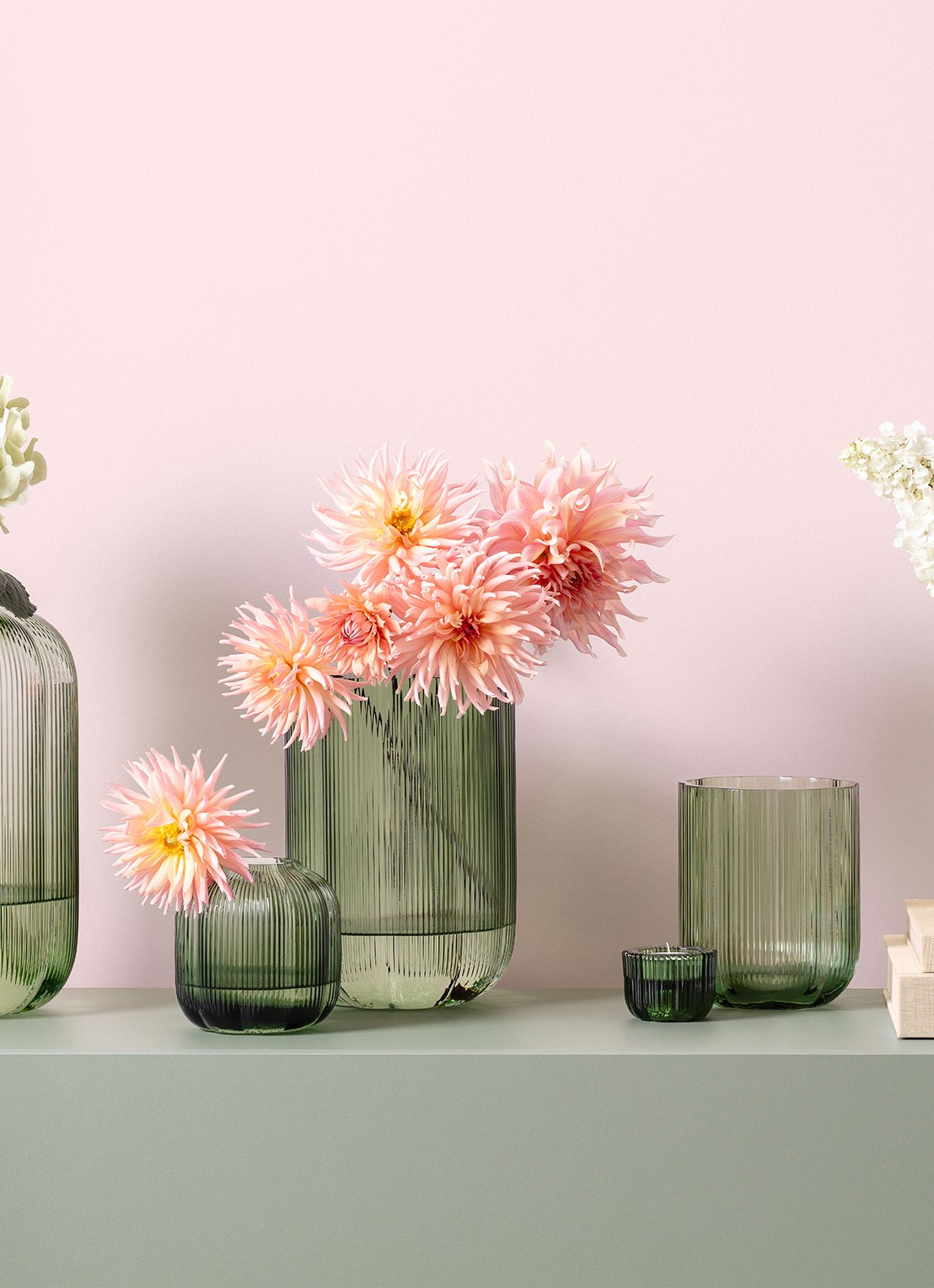 Villeroy & Boch Fleur vaas 22,5 cm - achterkant groen