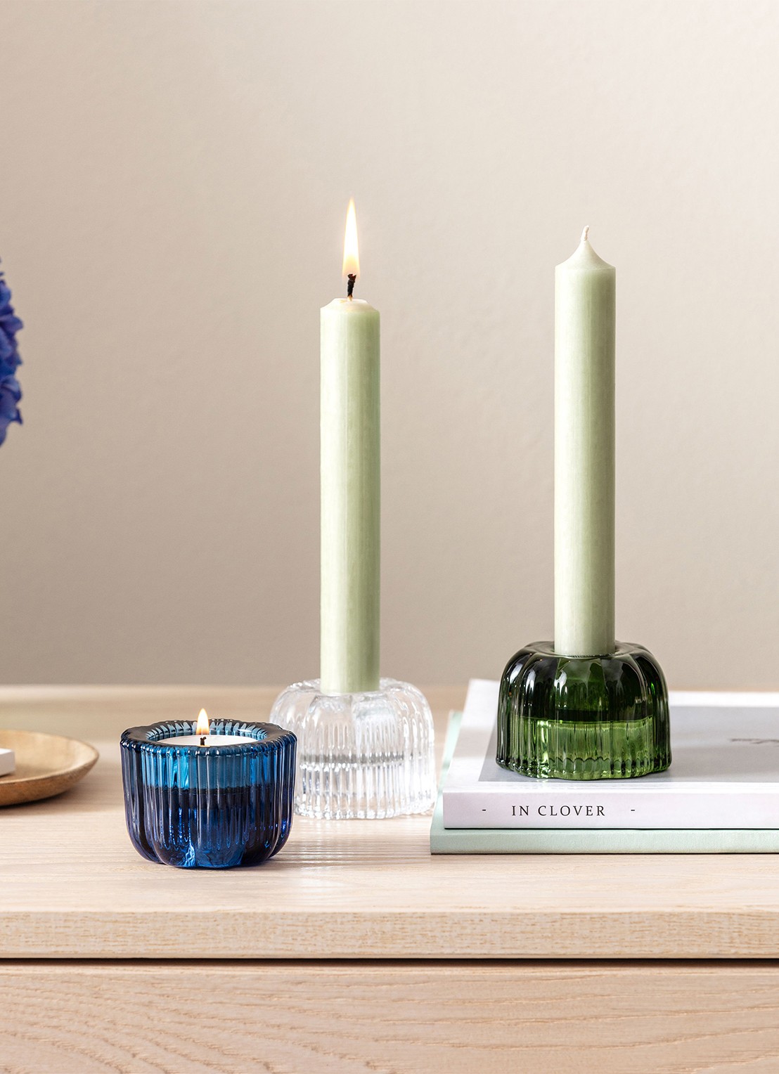 Villeroy & Boch Fleur vert kandelaar 4,5 cm 2-in-1  - voorkant 2 groen