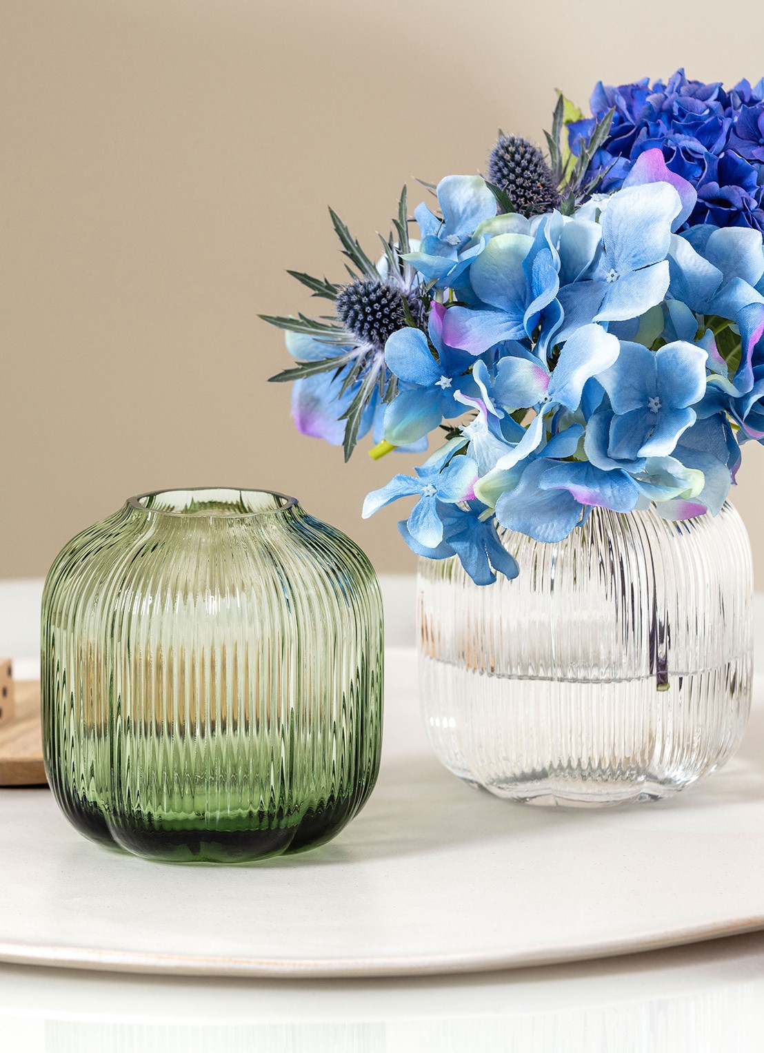Villeroy & Boch Fleur vert Wazon vaas 11 cm - voorkant 2 groen