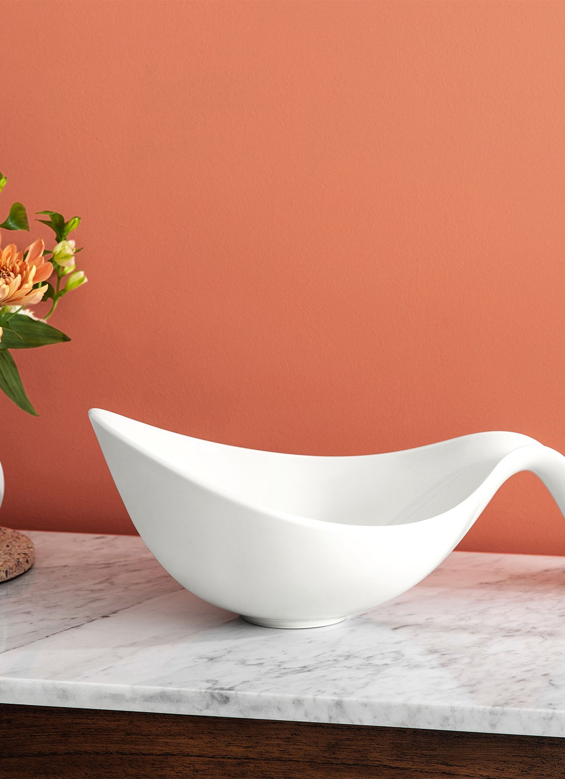 Villeroy & Boch Flow serveerschaal met greep  - achterkant gebroken wit