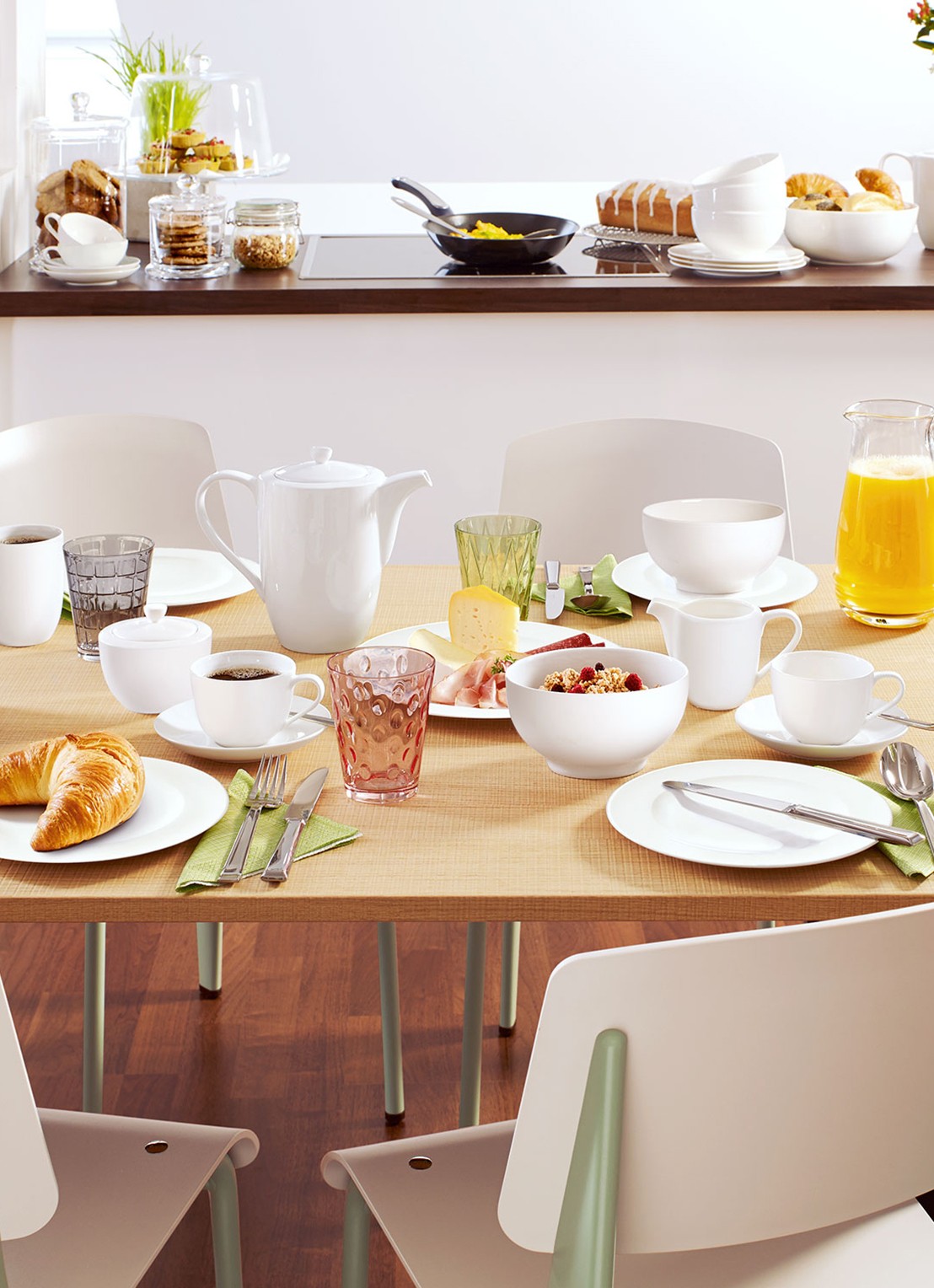 Villeroy & Boch For Me Koffie serviesset 12-delig - voorkant 3 gebroken wit