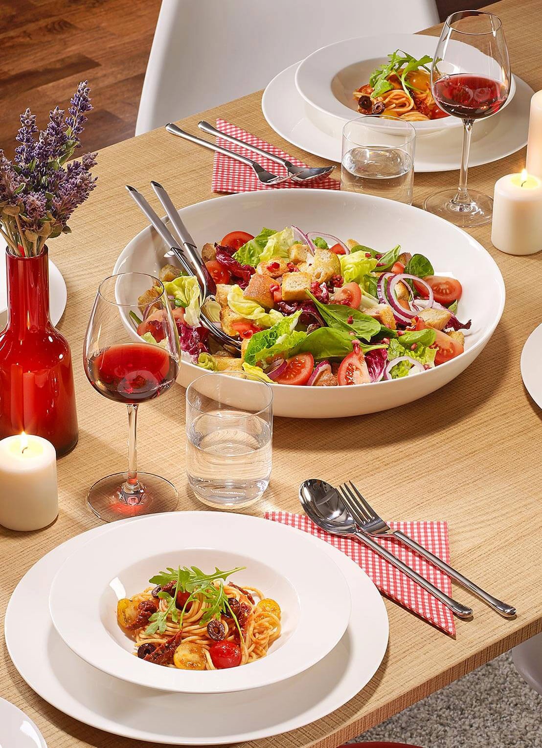 Villeroy & Boch For Me saladeschaal 38 cm - voorkant 2 gebroken wit