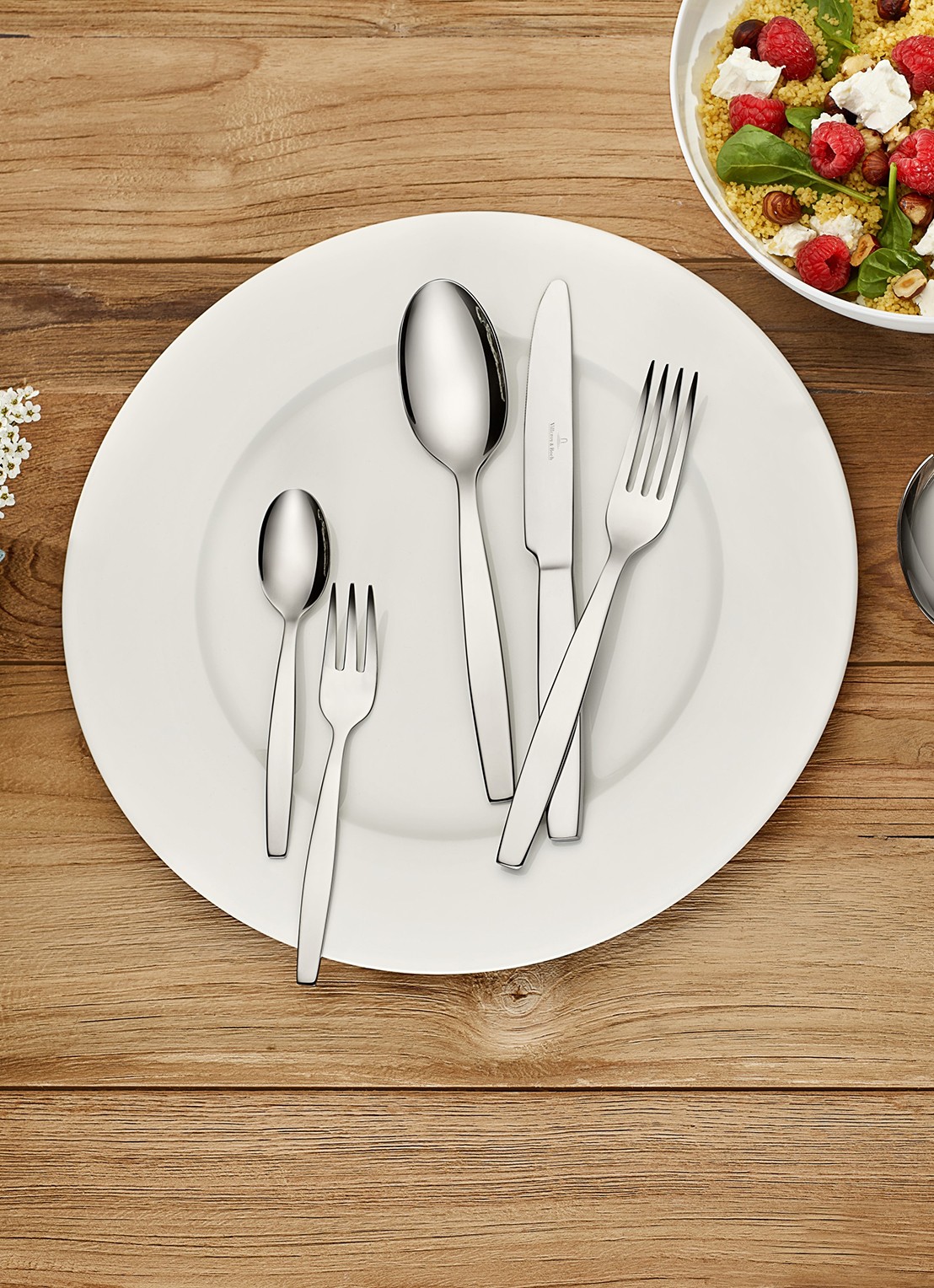 Villeroy & Boch For Me serviesset voor 4 personen - voorkant 4 gebroken wit