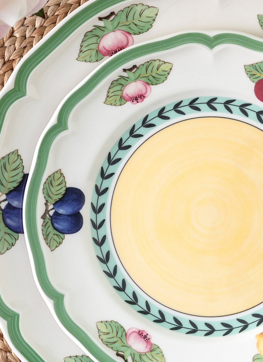 Villeroy & Boch French Garden Fleurence  ontbijtbord 21 cm - achterkant groen