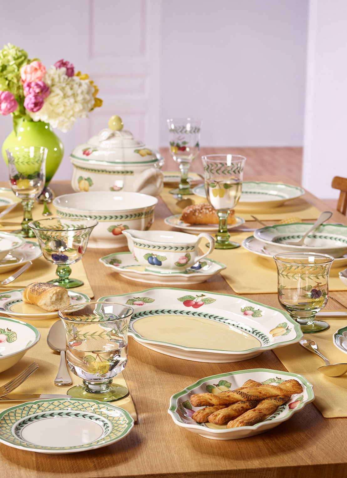 Villeroy & Boch French Garden Fleurence soepbord 23 cm - detail 3 groen