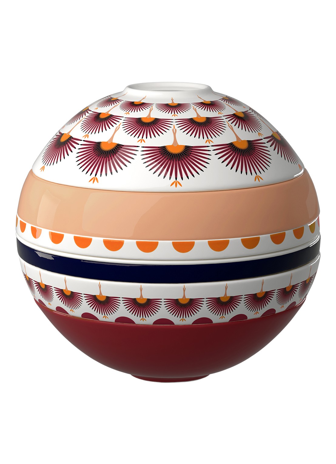 Villeroy & Boch Iconic La Boule Kyoto serviesset 7-delig - voorkant 3 wit