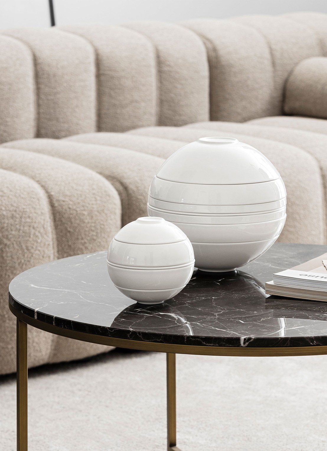 Villeroy & Boch Iconic La Boule serviesset 7-delig - detail 3 gebroken wit