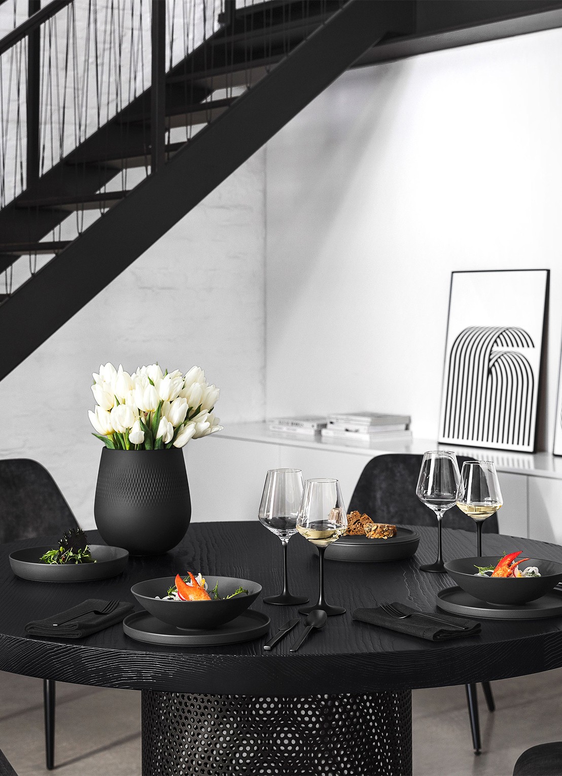 Villeroy & Boch Iconic La Boule serviesset 7-delig - detail 5 zwart