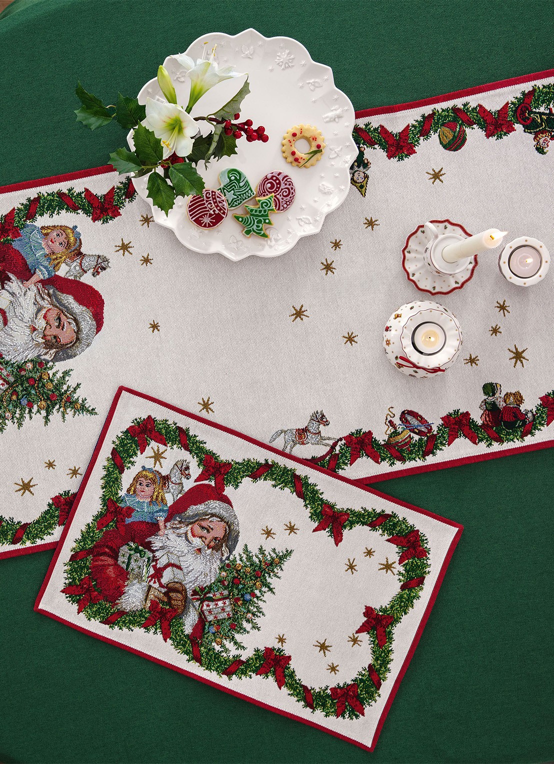 Villeroy & Boch Kerst placemat 32 x 48 cm - voorkant 2 multicolor