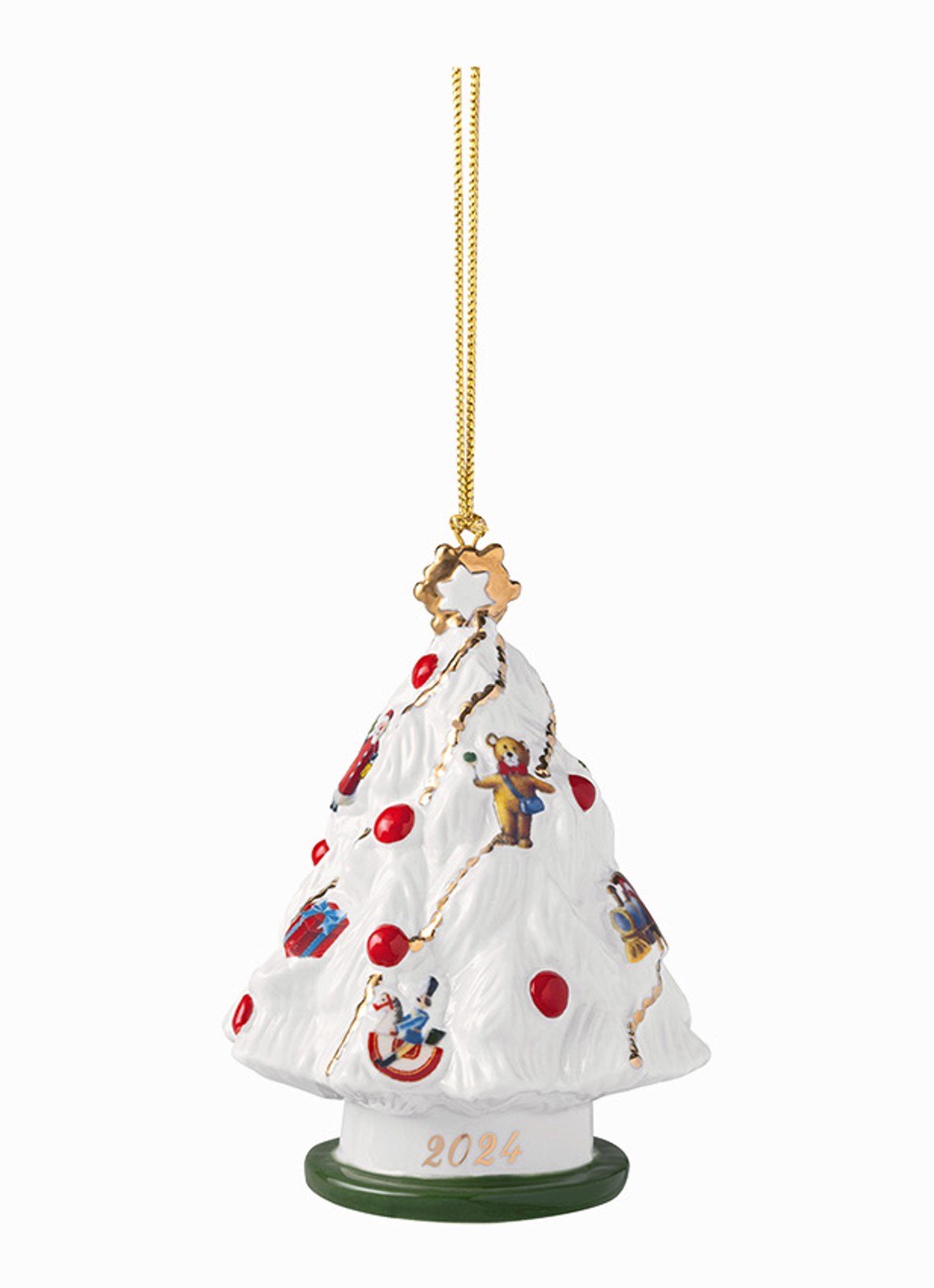 Villeroy & Boch Kerstboom 2024 kersthanger 10 cm - voorkant wit